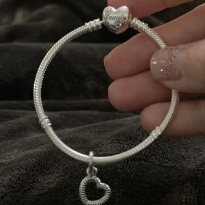 Pandora bracelet with heart charm